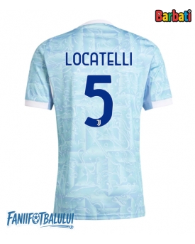 Juventus Manuel Locatelli #5 Tricou Fotbal Replică 2025-26 Barbati Deplasare